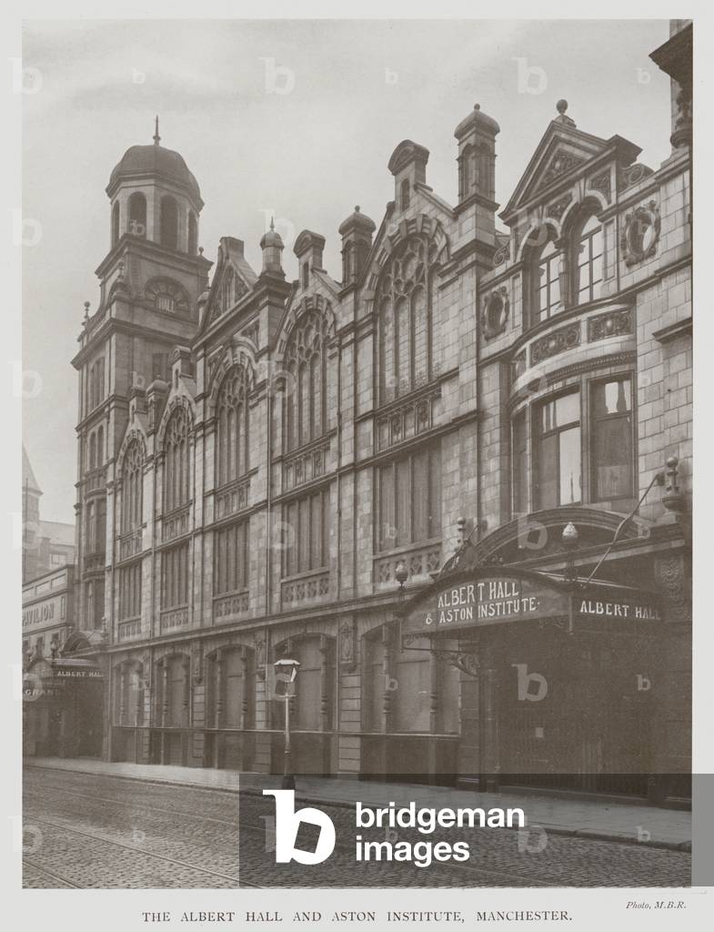 The Albert Hall and Aston Institute, Manchester (b/w photo)