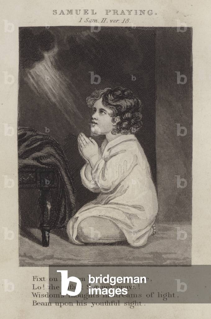 Samuel praying, 1 Samuel II, ver 18 (engraving)
