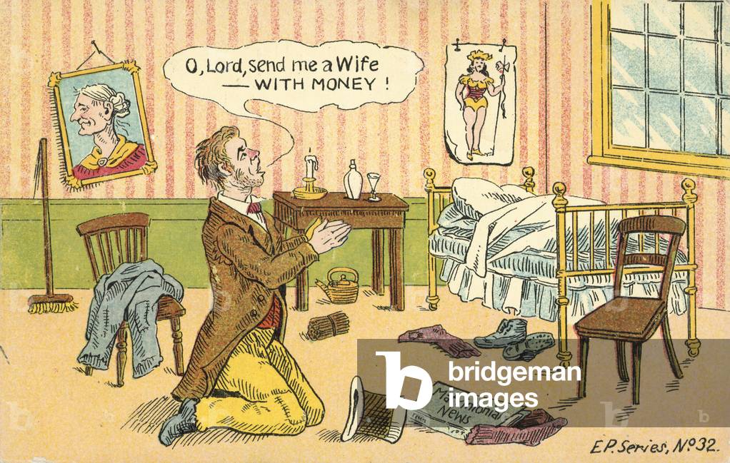 O, Lord, send me a wife, with money (colour litho)