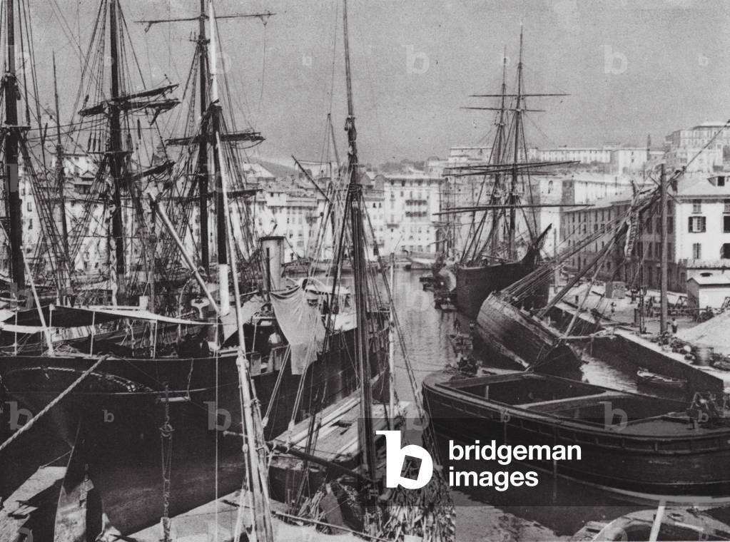 Savona, Veduta dal Porto (b/w photo)