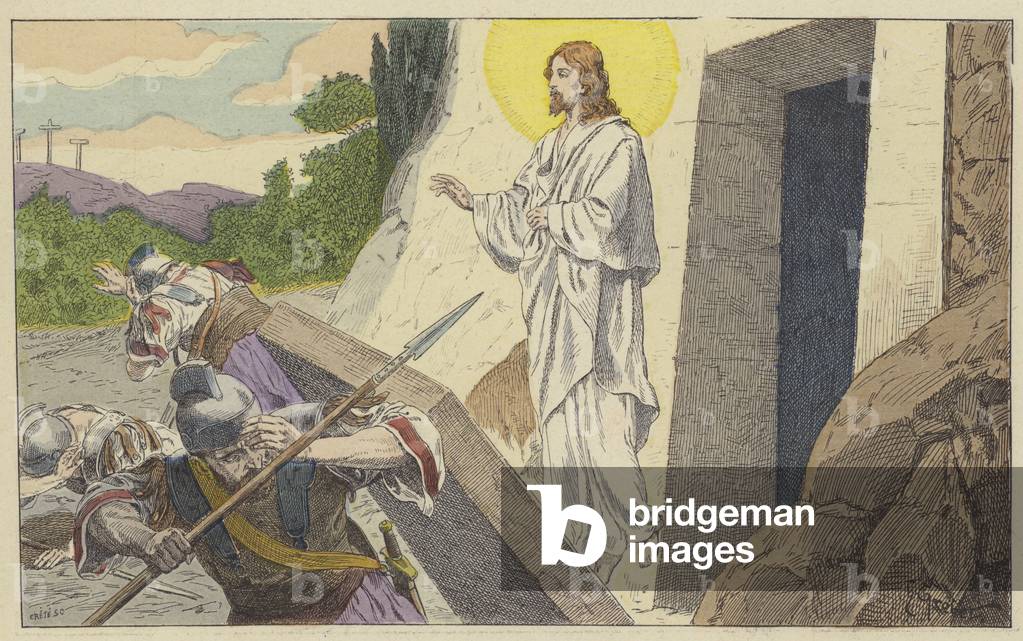 Jesus Christ, The Resurrection (colour litho)