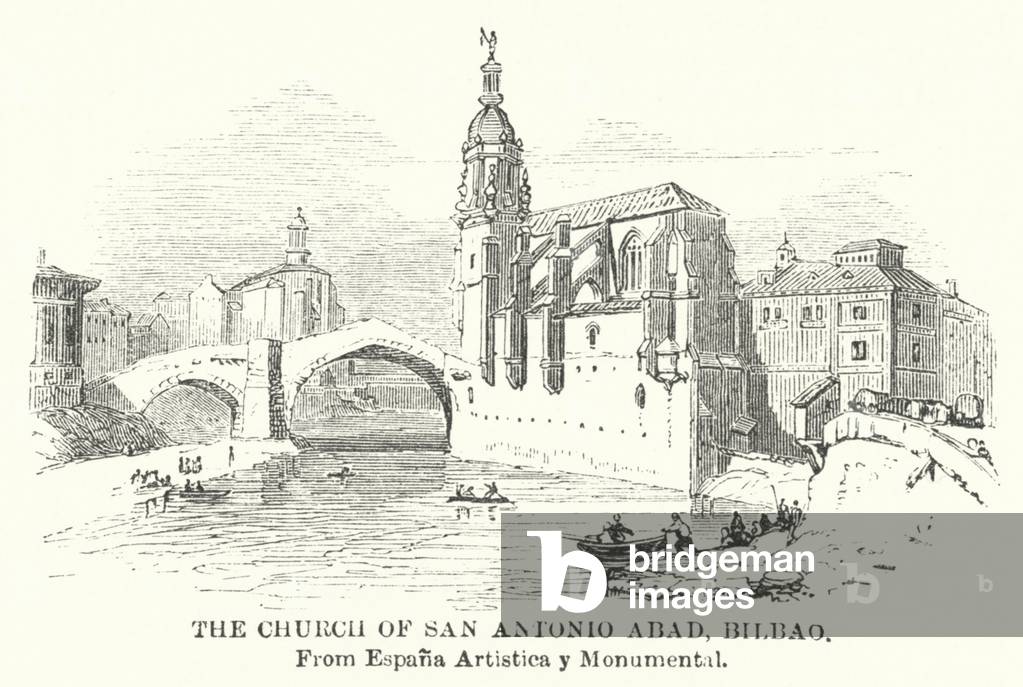 The Church of San Antonio Abad, Bilbao (engraving)