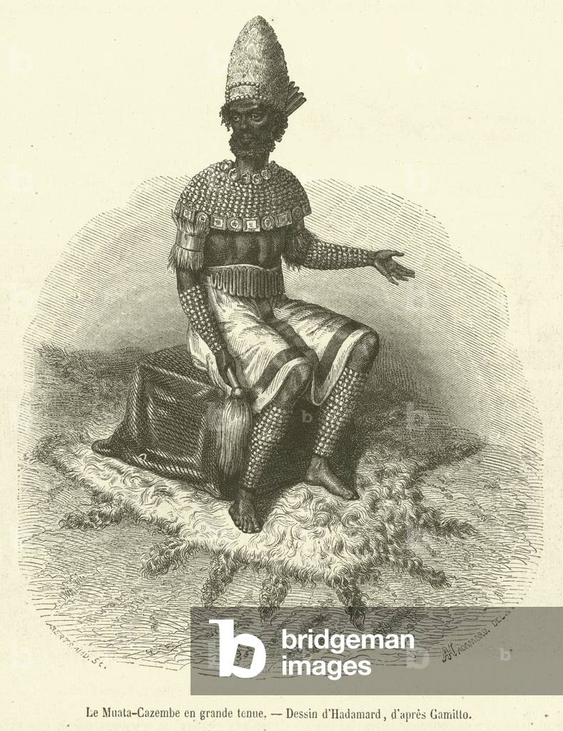 Le Muata-Cazembe en grande tenue (engraving)