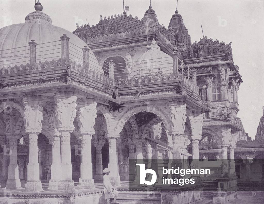 Hathi Singh's Temple, Ahmedabad (b/w photo)