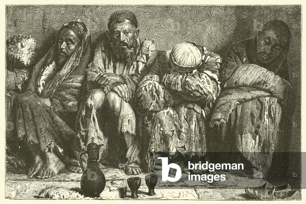 Opium addicts (engraving)