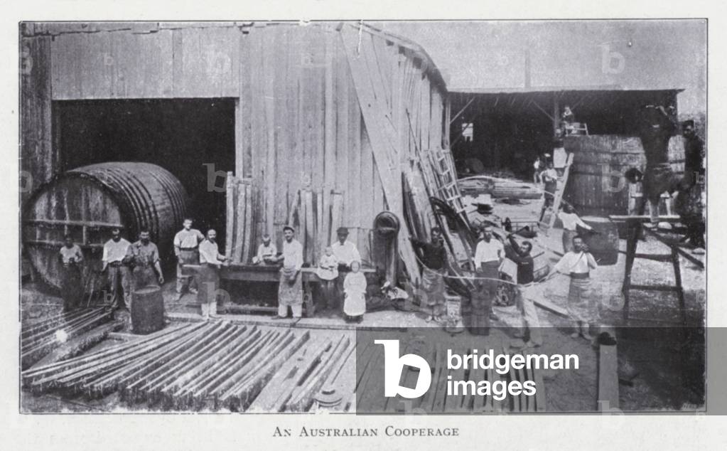 An Australian cooperage (b/w photo)