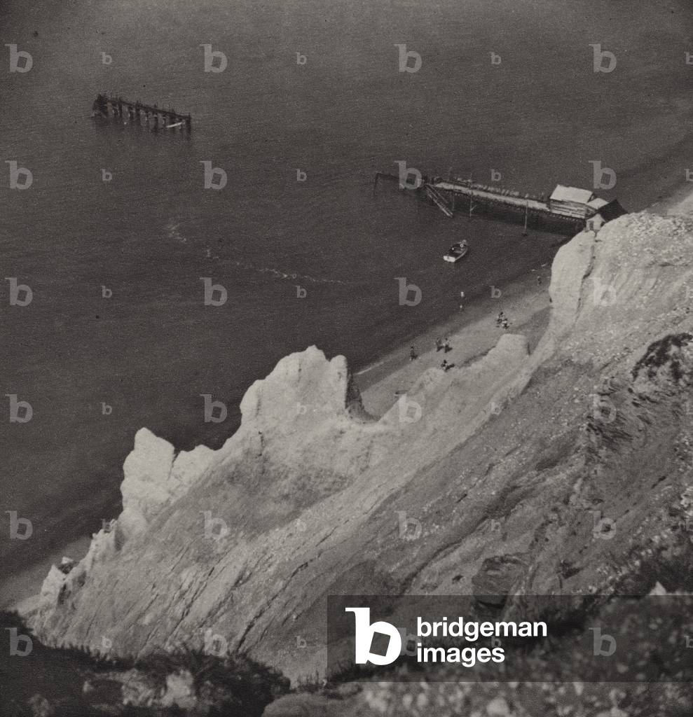 Isle of Wight: Alum Bay (b/w photo)