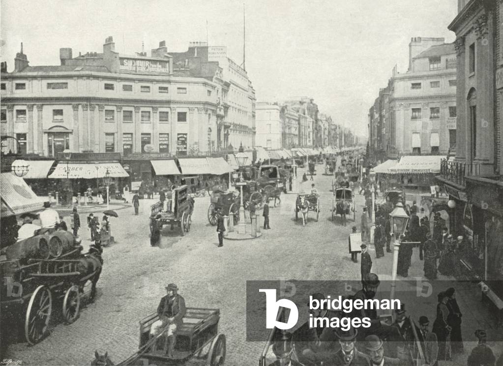 Regent Circus and Oxford Street, looking East (b/w photo)