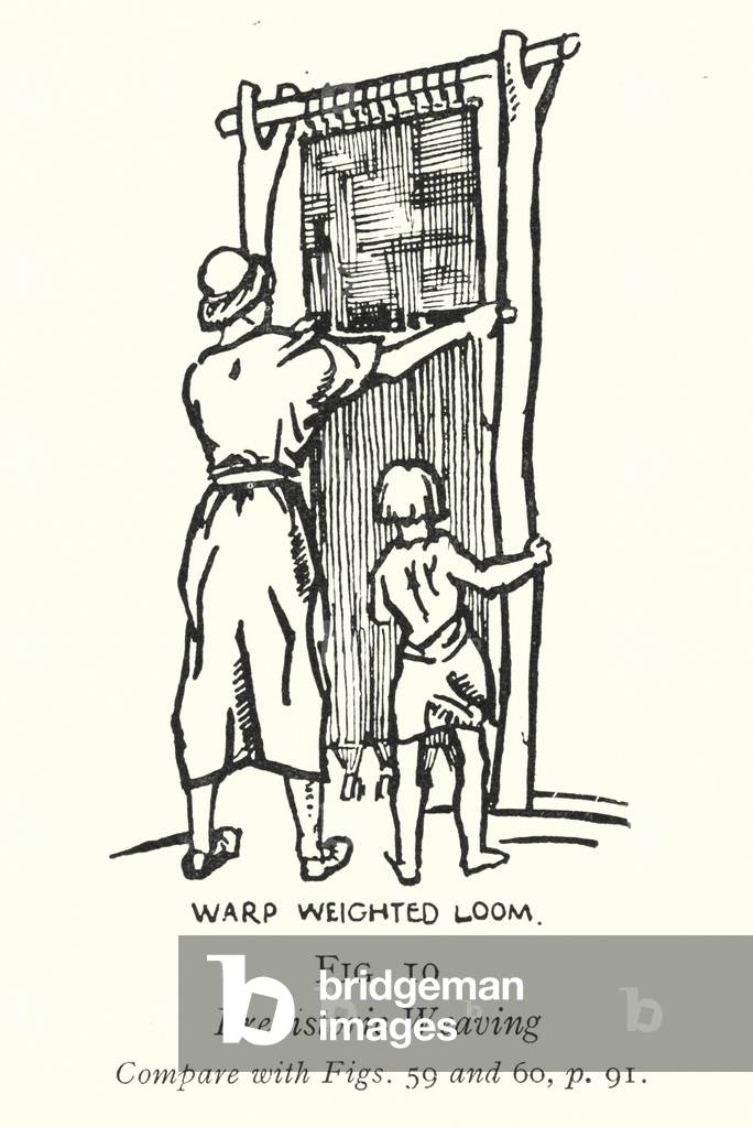 Prehistoric Weaving (litho)