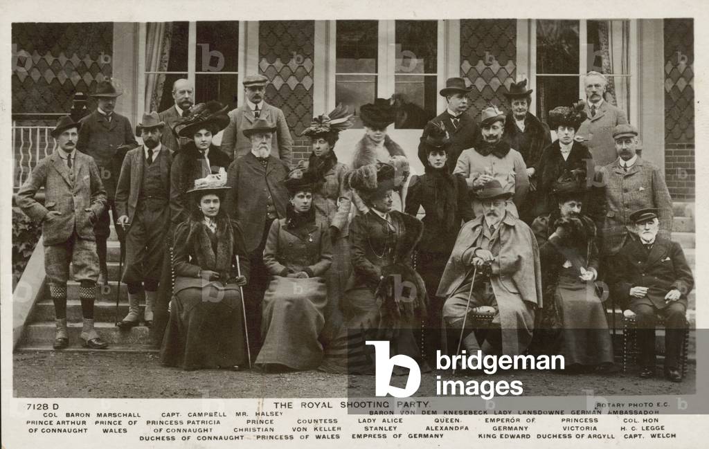 The Royal Shooting Party (b/w photo)