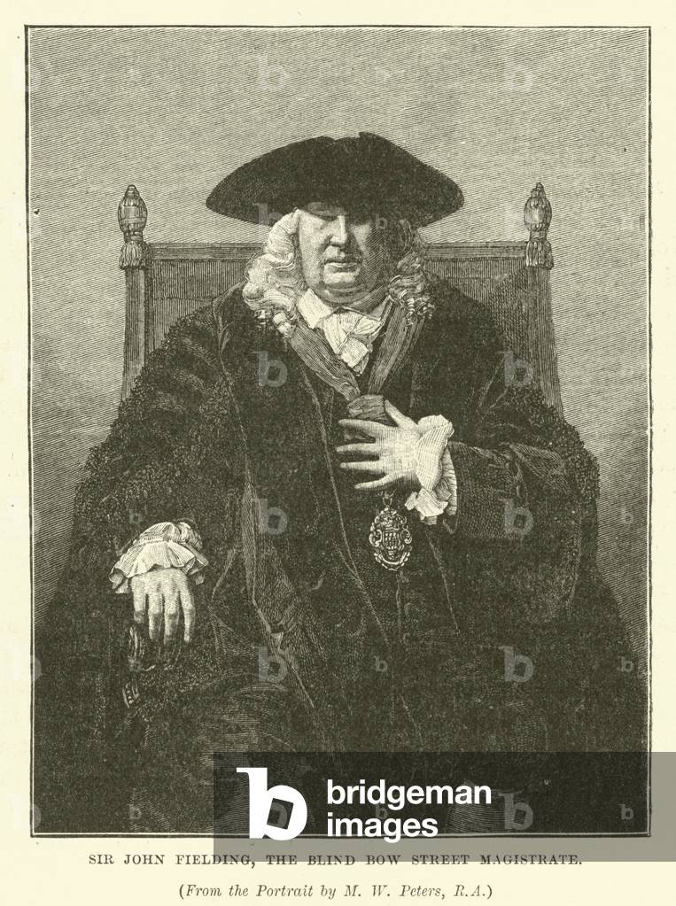 Sir John Fielding, the blind Bow Street magistrate (engraving)