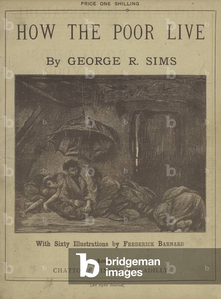 Title page of How The Poor Live by George R Sims (engraving)