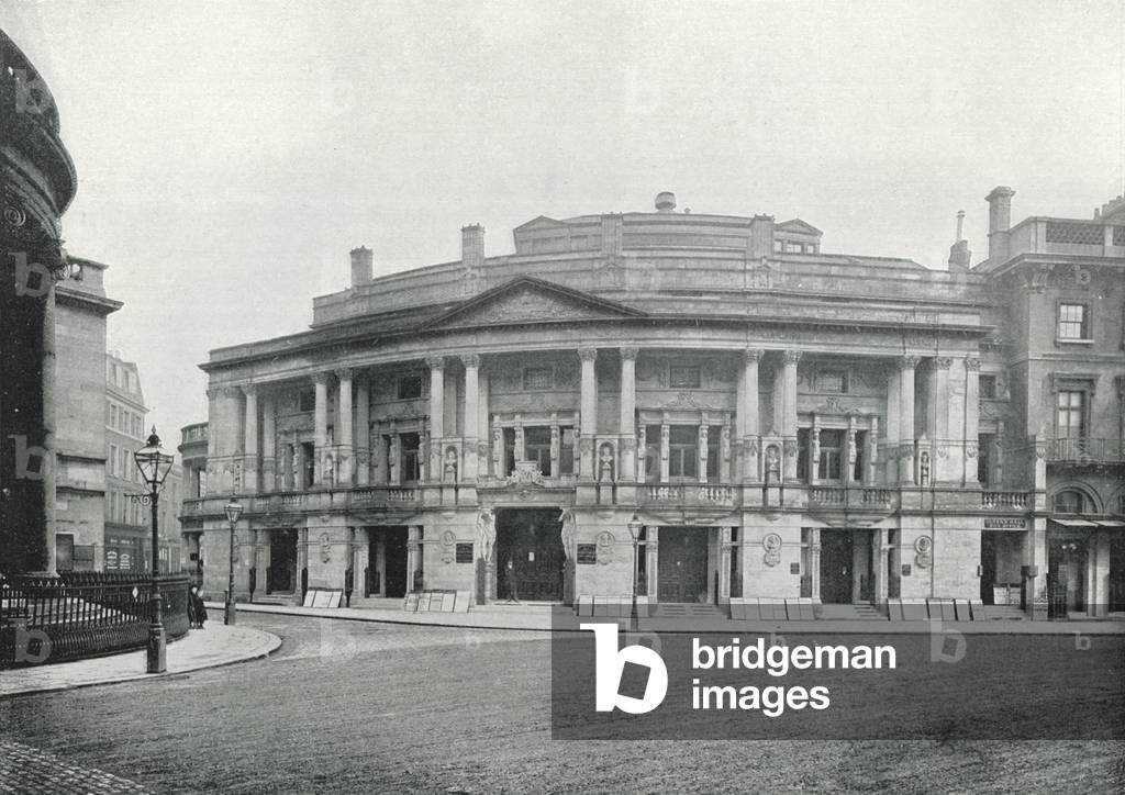Langham Place, the Queen's Hall (b/w photo)