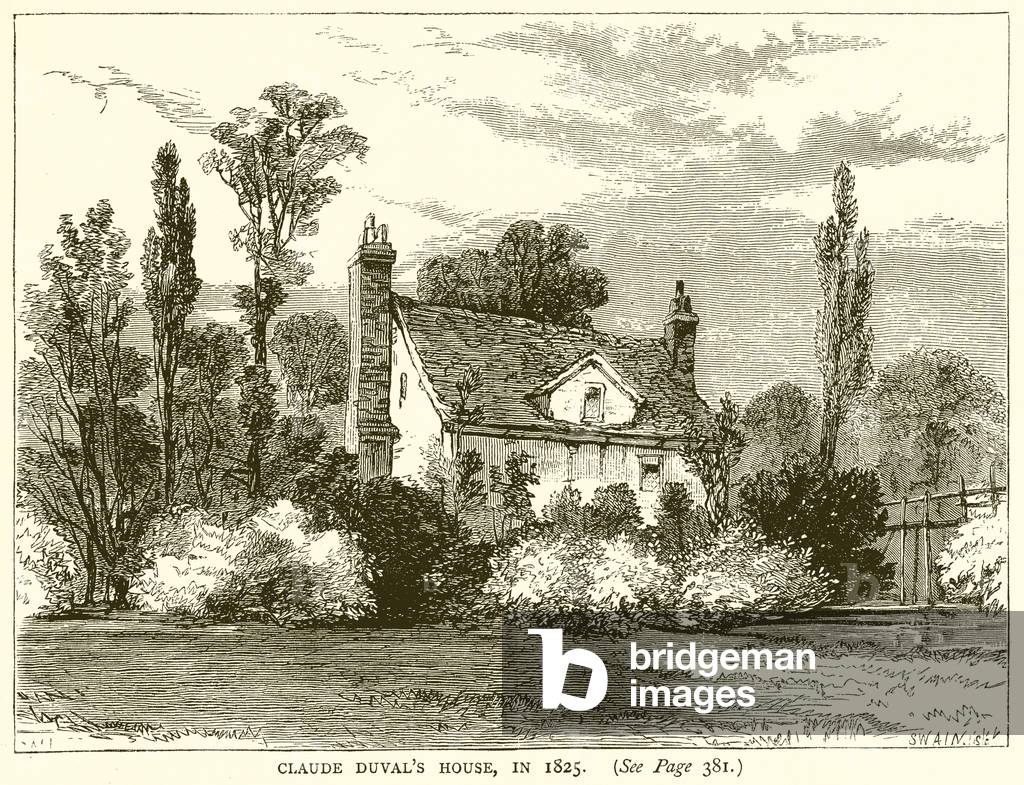 Claude Duval's House, in 1825 (engraving)