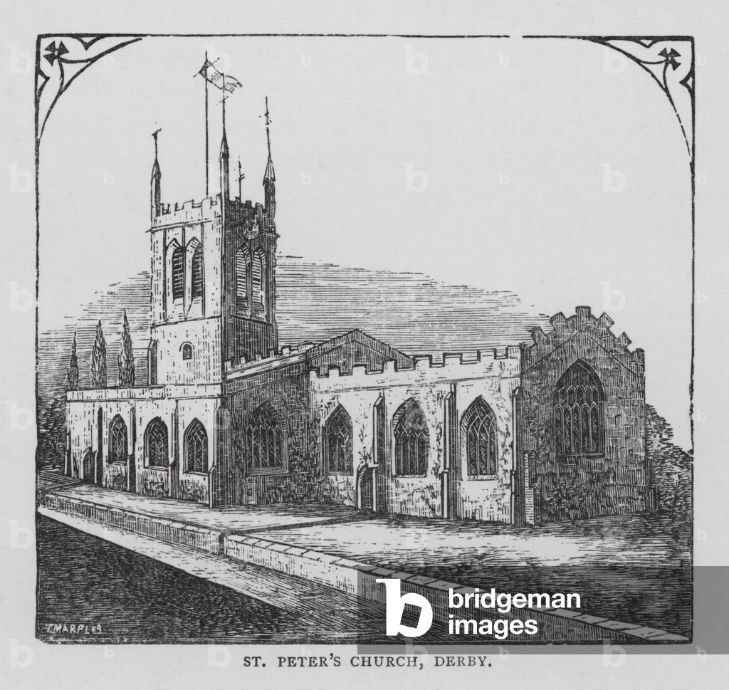 St Peter's Church, Derby (engraving)