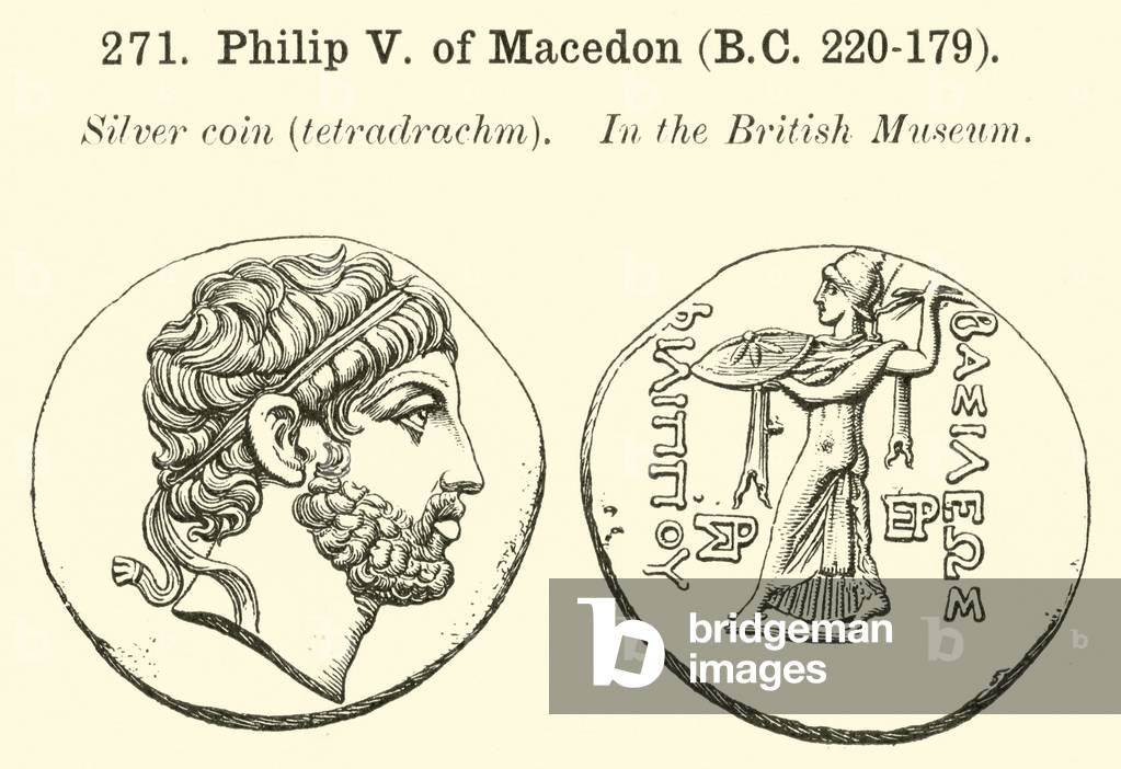 Philip V of Macedon, BC 220-179 (engraving)