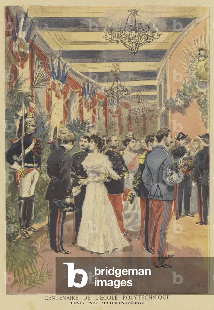 Ball at the Trocadero to celebrate the centenary of the Ecole Polytechnique (colour litho)