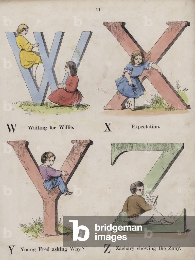 Children's Alphabet (coloured engraving)