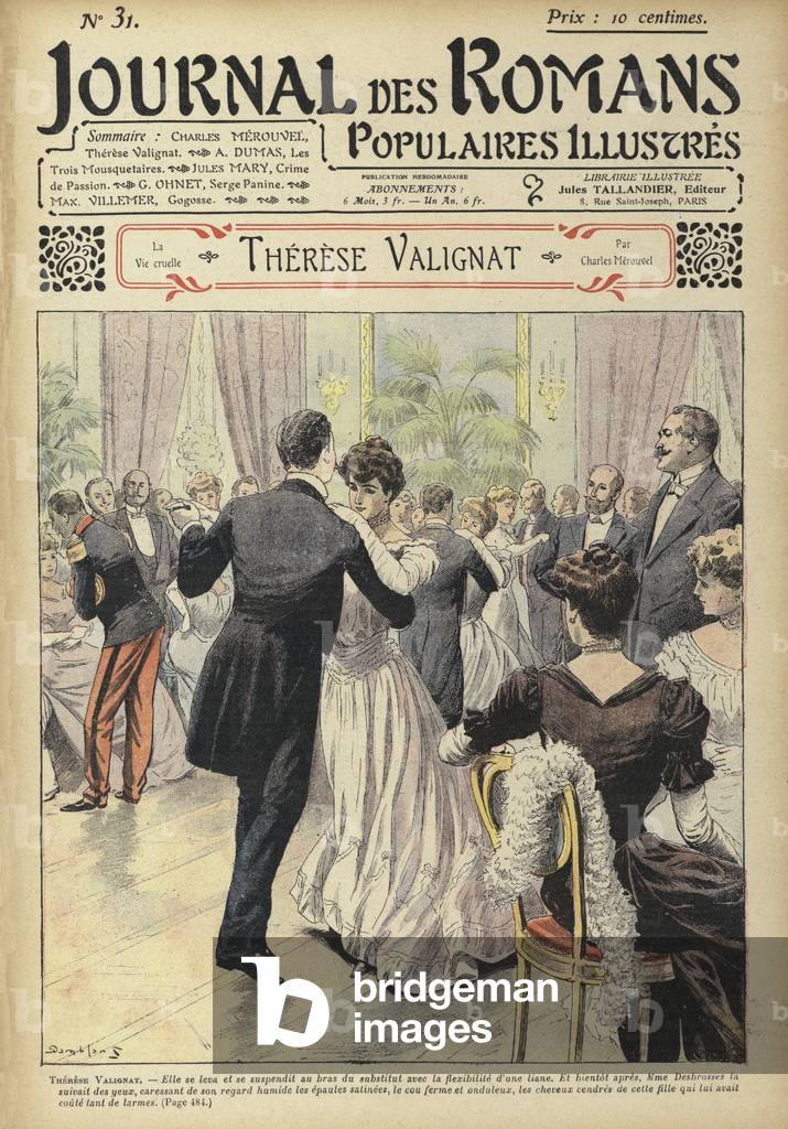 Therese Valignat by Charles Merouvel (colour litho)