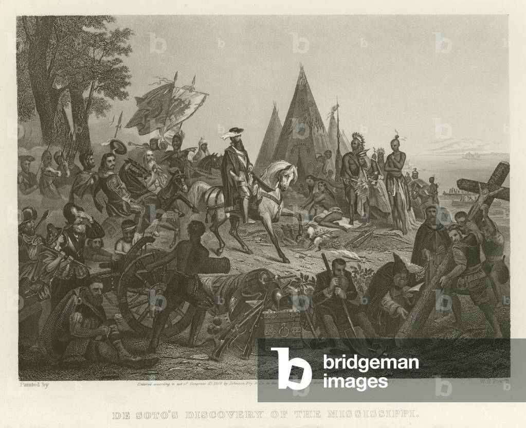 De Soto's Discovery of the Mississippi (engraving)
