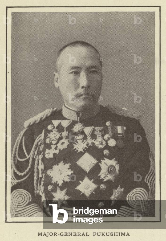 Major-General Fukushima (b/w photo)