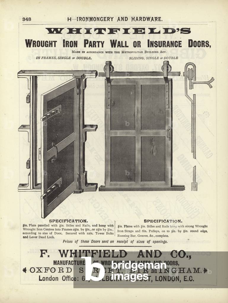 Page from The Architect's, Surveyor's and Engineer's Compendium 1892 (engraving)