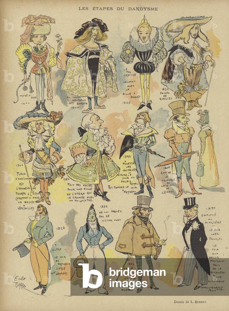 Illustration for Le Rire (colour litho)