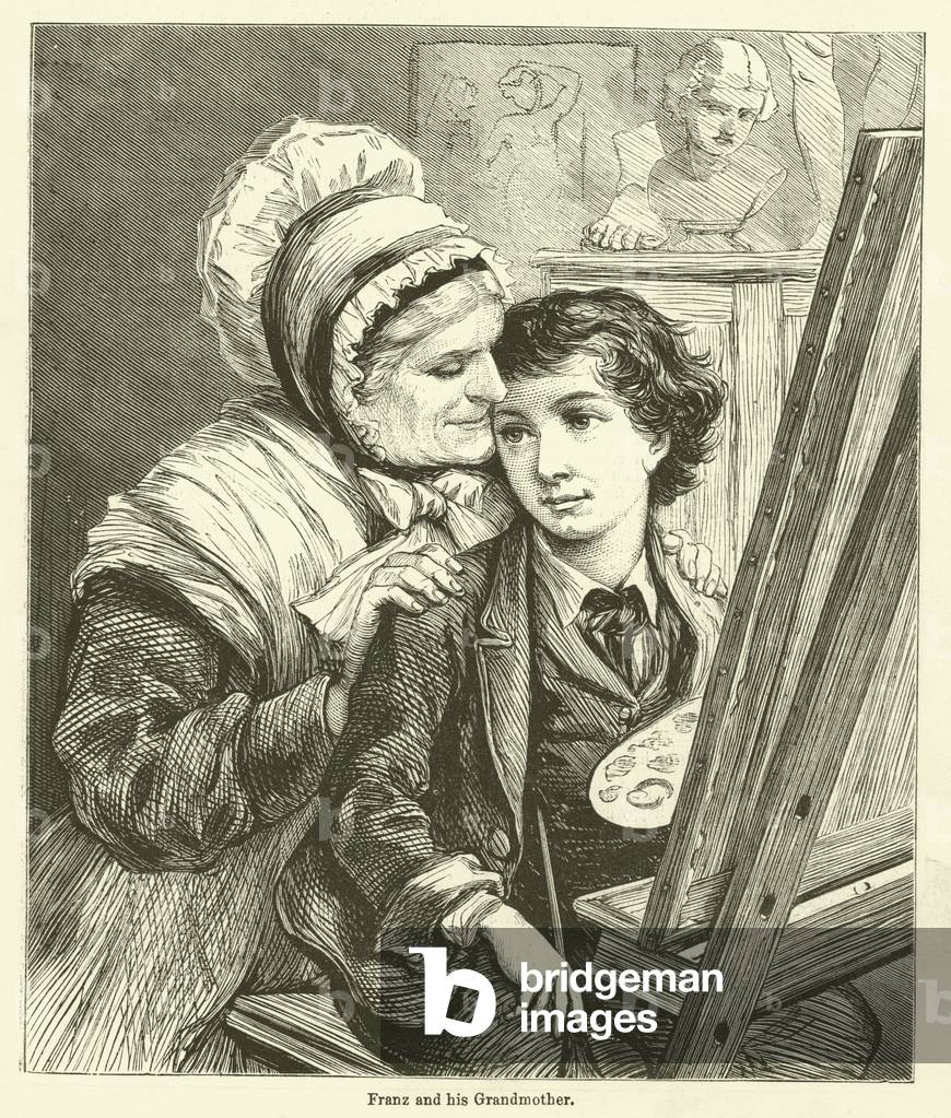 Franz and his Grandmother (engraving)