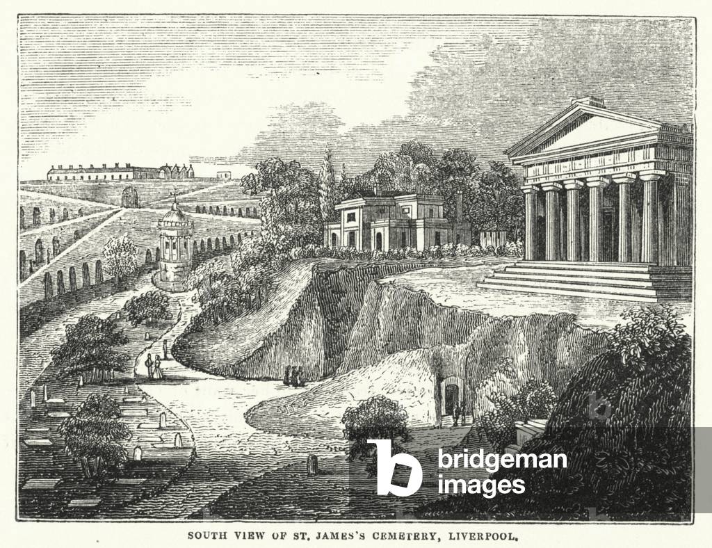 South View of St James's Cemetery, Liverpool (engraving)
