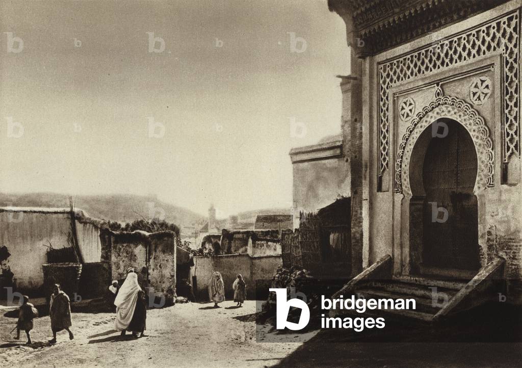 Fez, Bab Dekaken, Inner side (b/w photo)