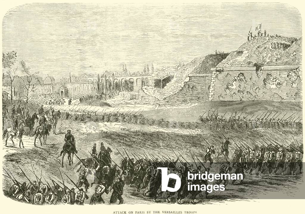 Attack on Paris by the Versailles Troops, March 1871 (engraving)