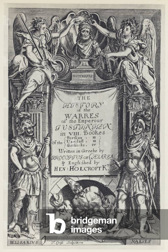 Procopius, The History of Justinian, Tr H Holcroft, H Moseley 1653 (b/w photo)
