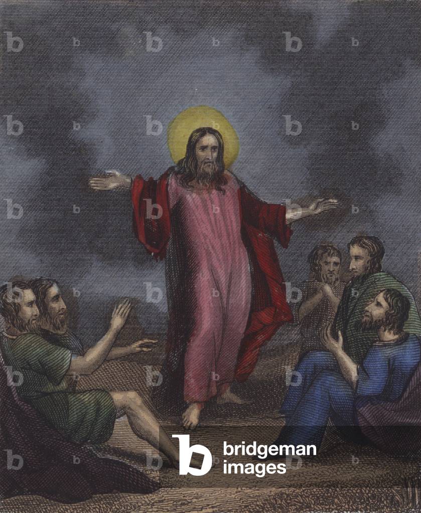 Illustration for Scripture History for the Improvement of Youth, c.1850 (coloured engraving)