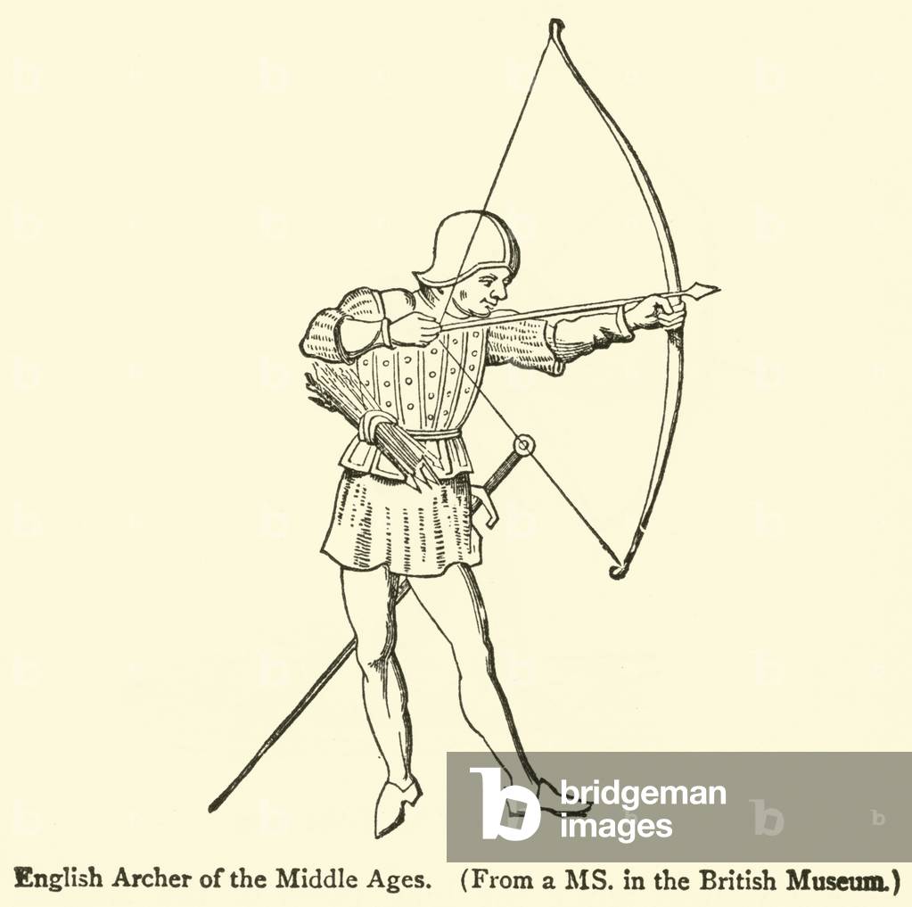 English Archer of the Middle Ages (engraving)