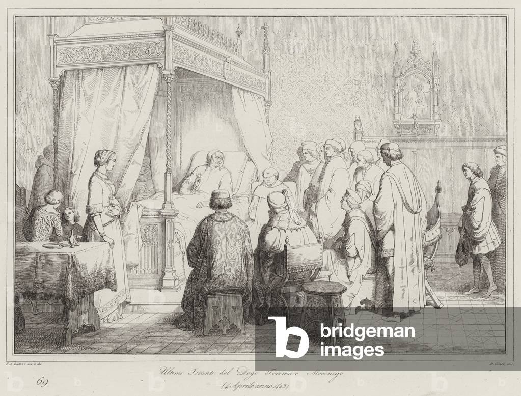 Ultimi Istanti del Doge Tommaso Mocenigo, 1423 (engraving)
