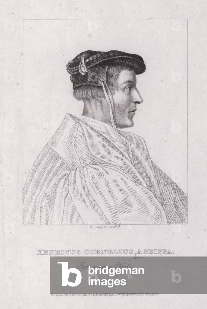 Heinrich Cornelius Agrippa, German polymath (engraving)