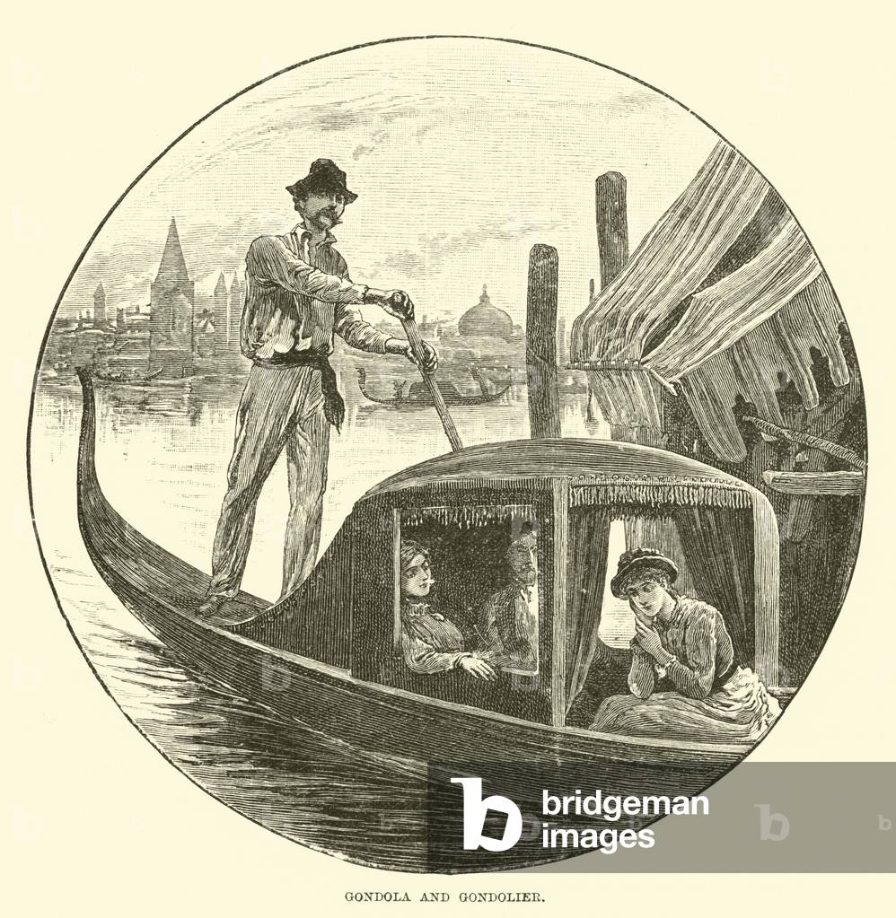Gondola and Gondolier (engraving)