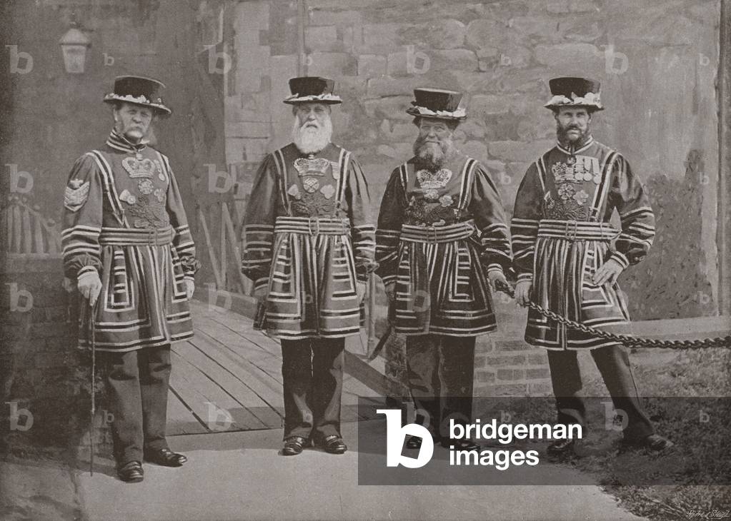 Warders of the Guard (b/w photo)