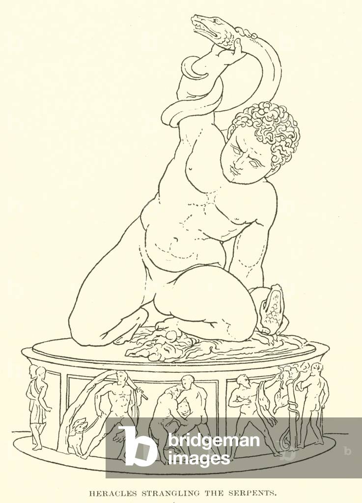 Heracles Strangling the Serpents (engraving)