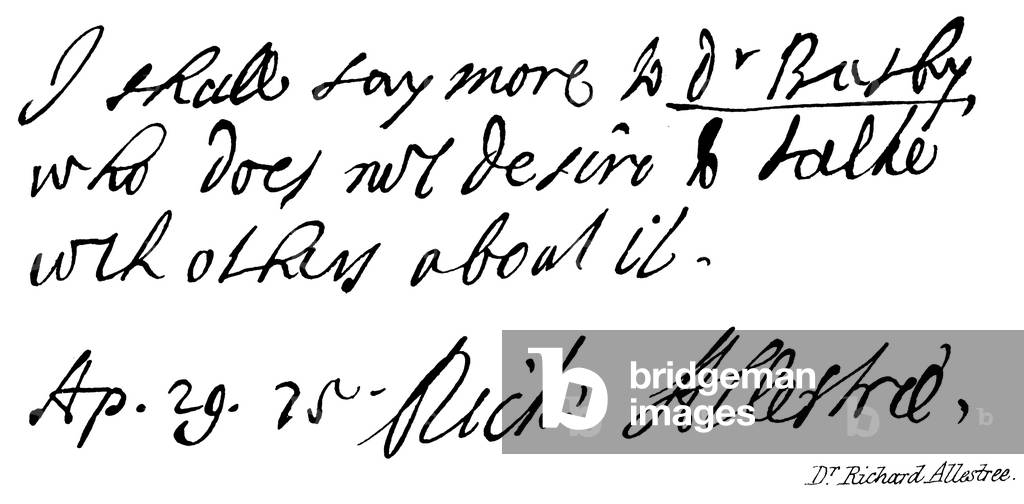 Dr Richard Allestree (engraving)