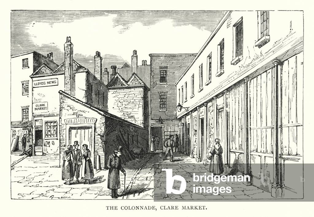 The Colonnade, Clare Market (litho)