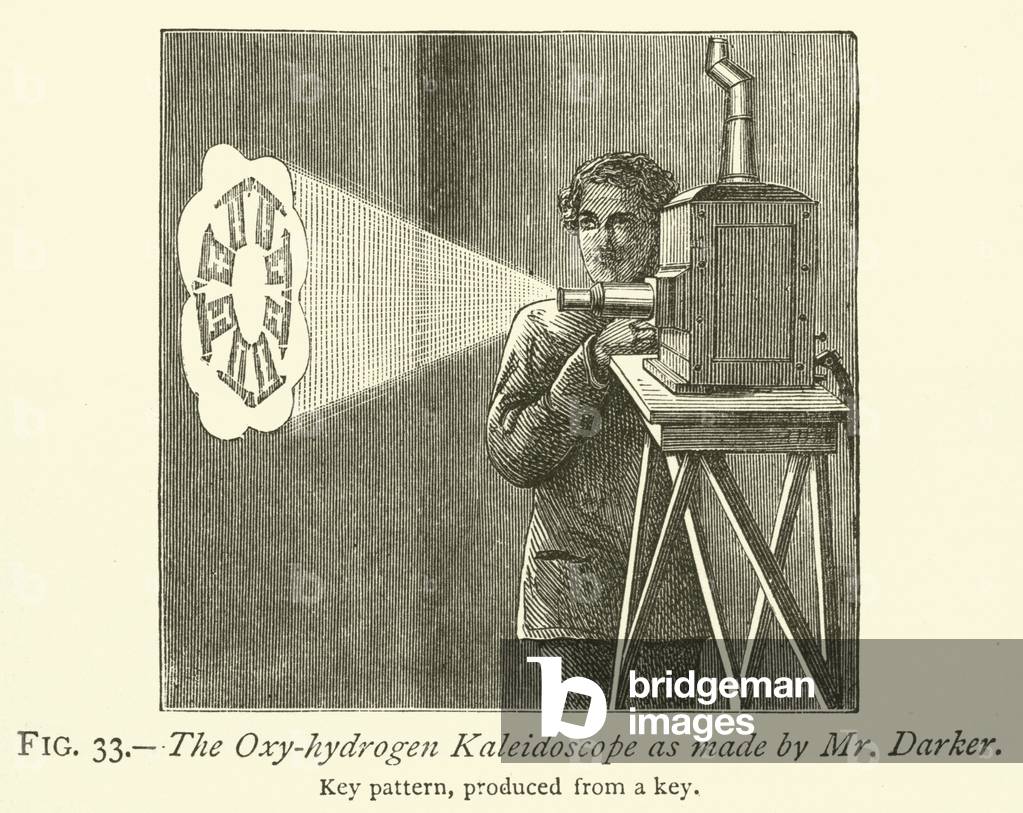The Oxy-hydrogen Kaleidoscope as made by Mr Darker (engraving)