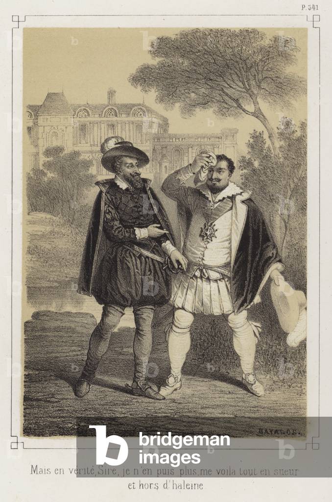 But in truth, sire, I can do no more as I am sweating and out of breath (litho)