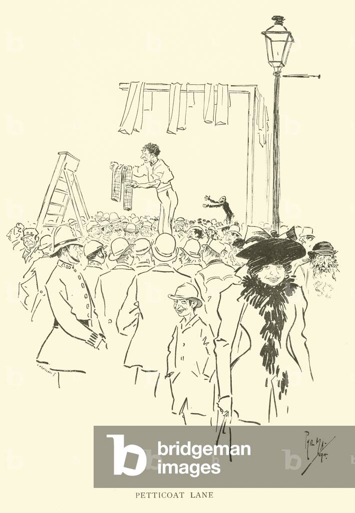 Cartoon by Phil May, from the 1890s (litho)