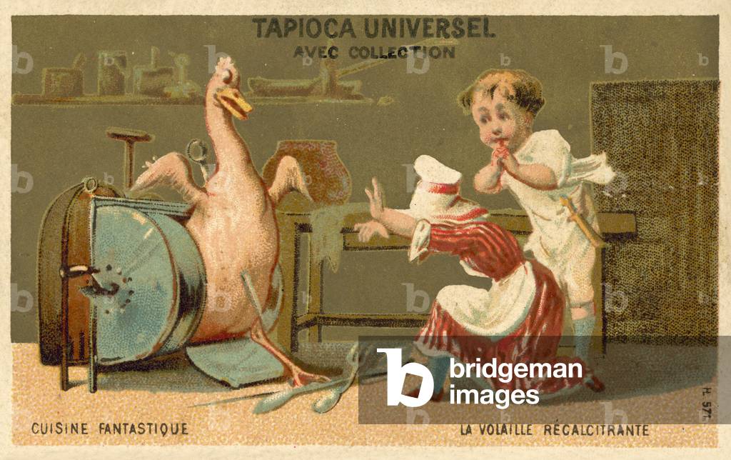 The recalcitrant chicken (chromolitho)