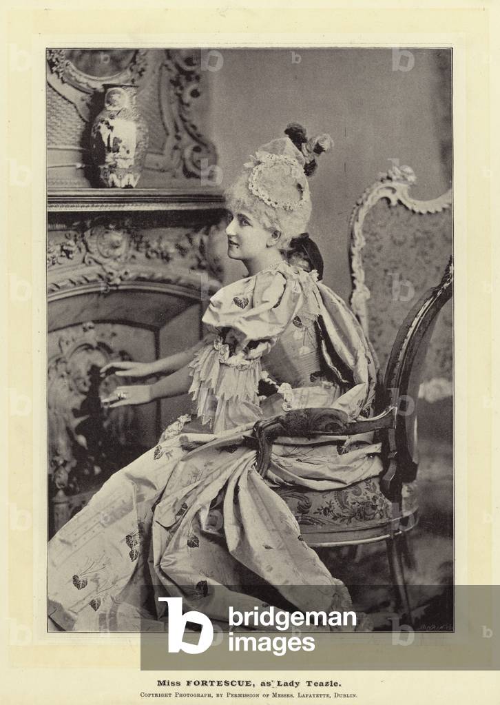 Miss Fortescue, as Lady Teazle (b/w photo)