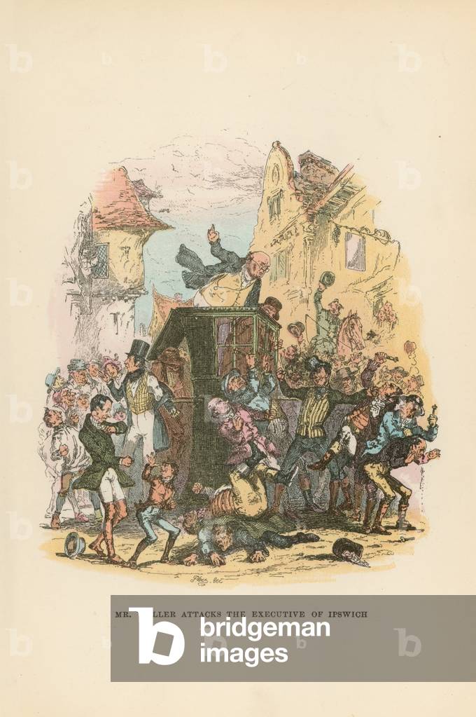 Illustration for Pickwick Papers (colour litho)