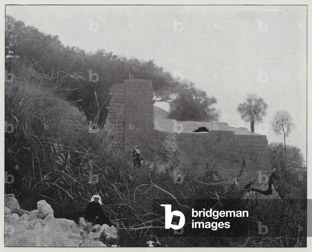 Engaddi, the mill (b/w photo)