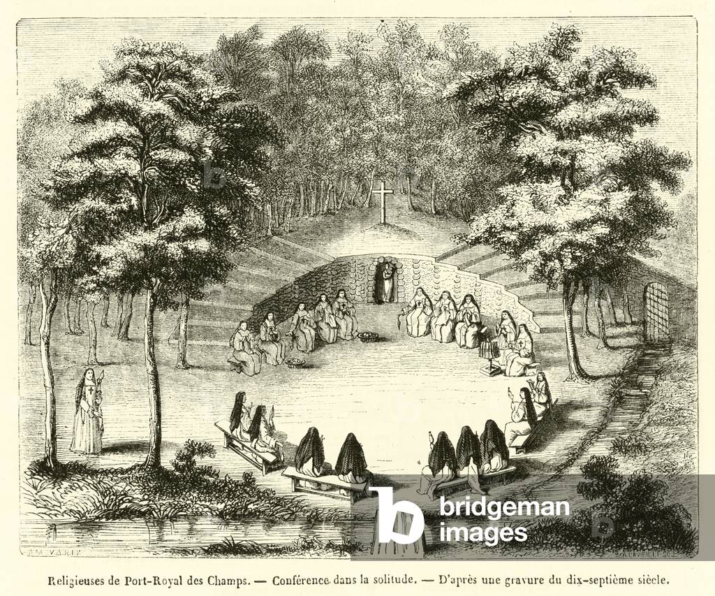 Religieuses de Port-Royal des Champs, Conference dans la solitude (engraving)