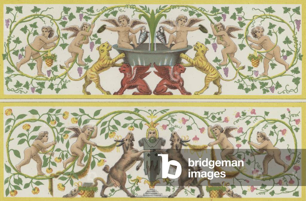 Italian wall painting of the 16th Century (colour litho)